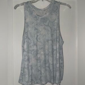 All in Motion Light Blue Tie-Dye Muscle Tee